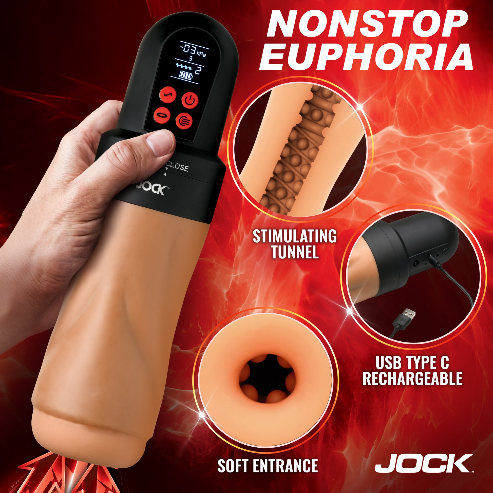 JOCK Advanced Mega Suck Sucking & Vibrating Masturbator Boyzshop JOCK Advanced Mega Suck Sucking & Vibrating Masturbator Boyzshop
