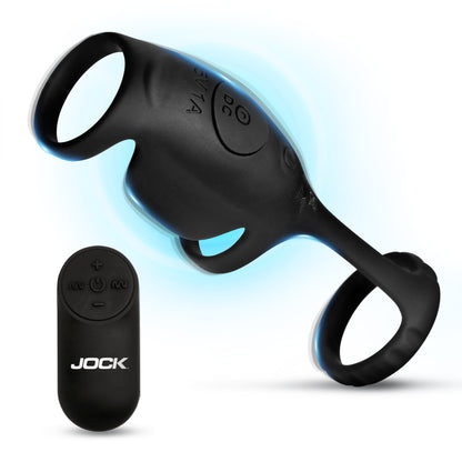 Vibrating penis sleeve c-ring with remote for gay men, girth enhancer with 8 vibration modes, body-safe silicone