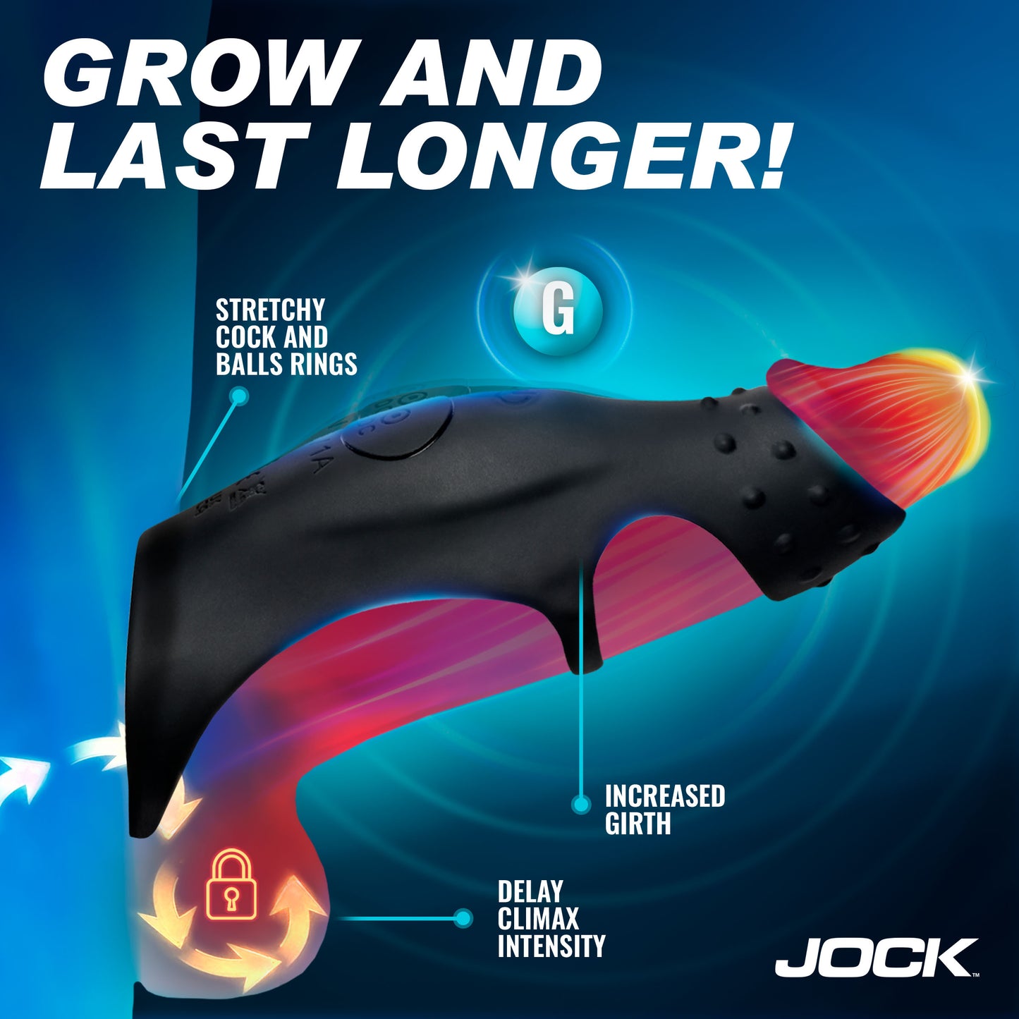 Rush Vibrating Penis Sleeve C-Ring w/ Remote