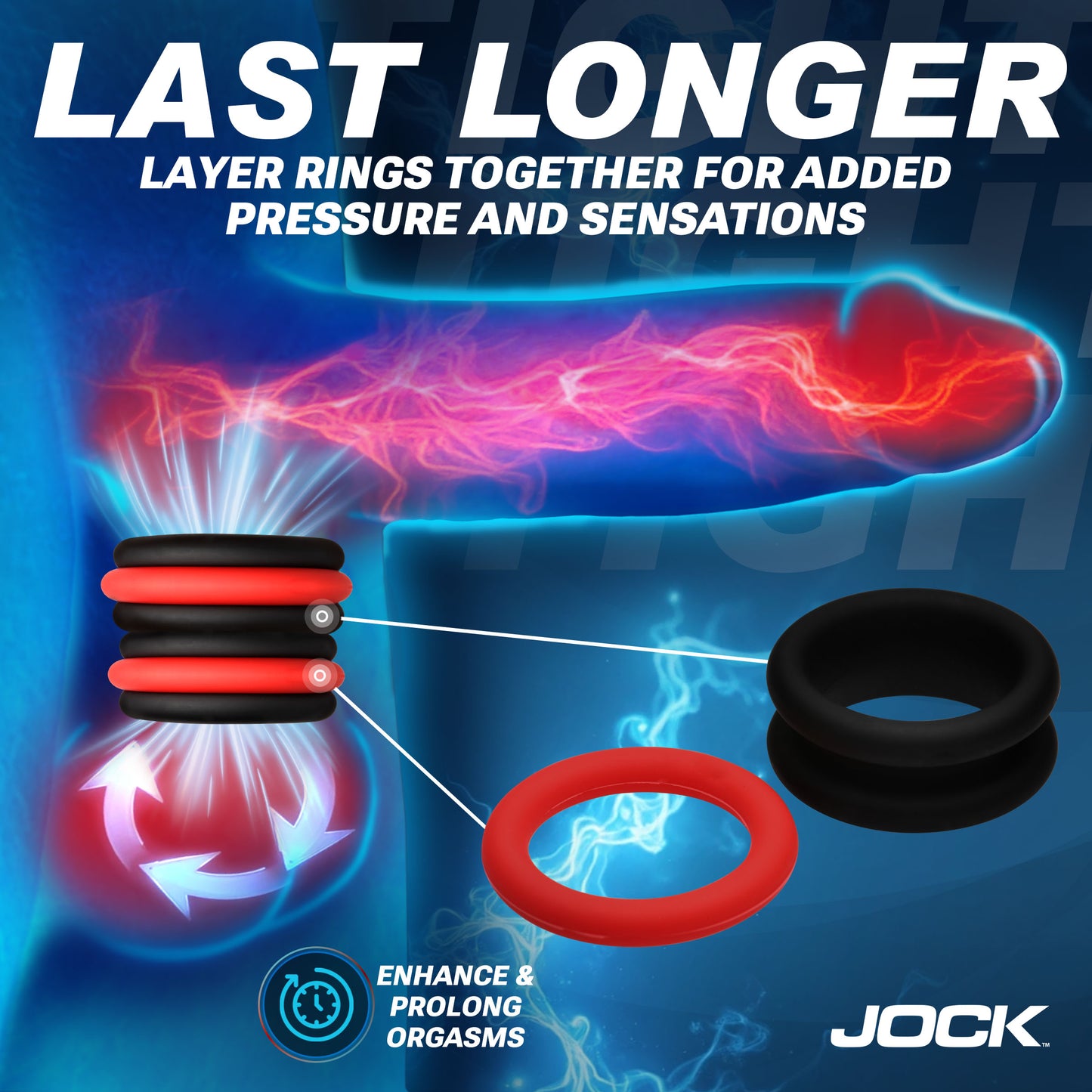 3pc Enhancers 2-in-1 Silicone Cock Ring Set