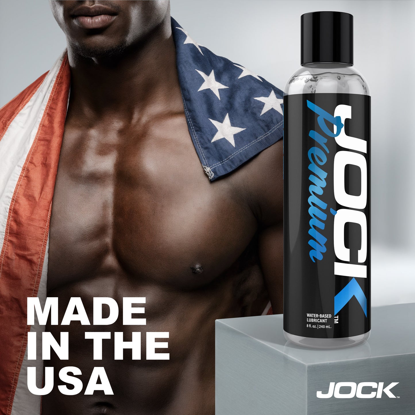 Jock Premium lube 240mL water-based paraben-free natural feel gay anal play lube
