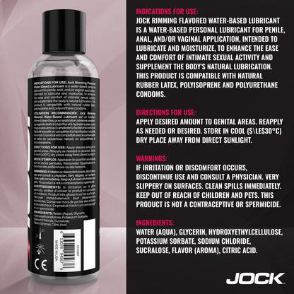 JOCK Rimming Lubricant 8oz - Cherry