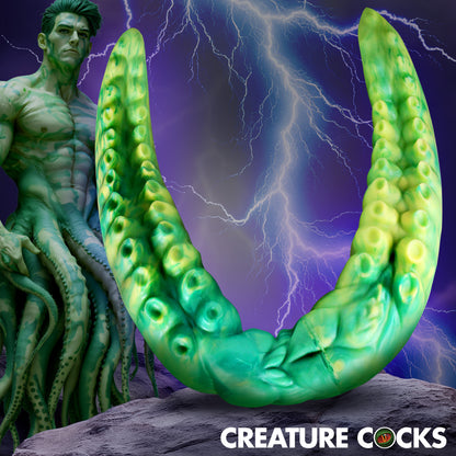 Dual Kraken tentacle silicone double-ended dildo for gay solo riding