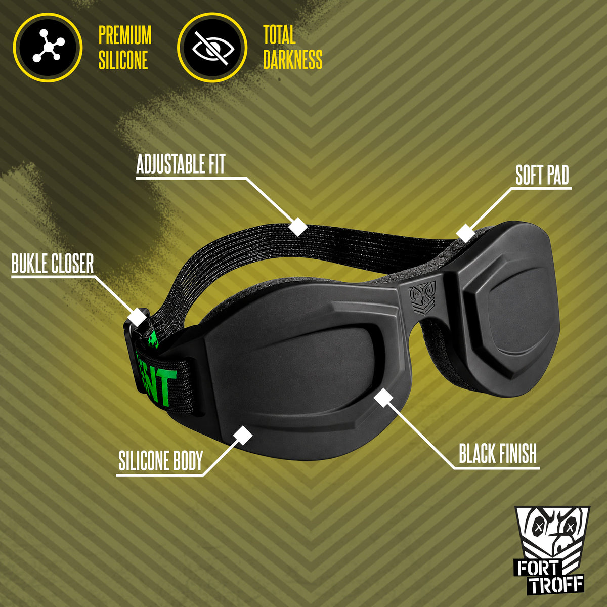 Black Ops Blink Padded Blindfold, Cupped Blackout