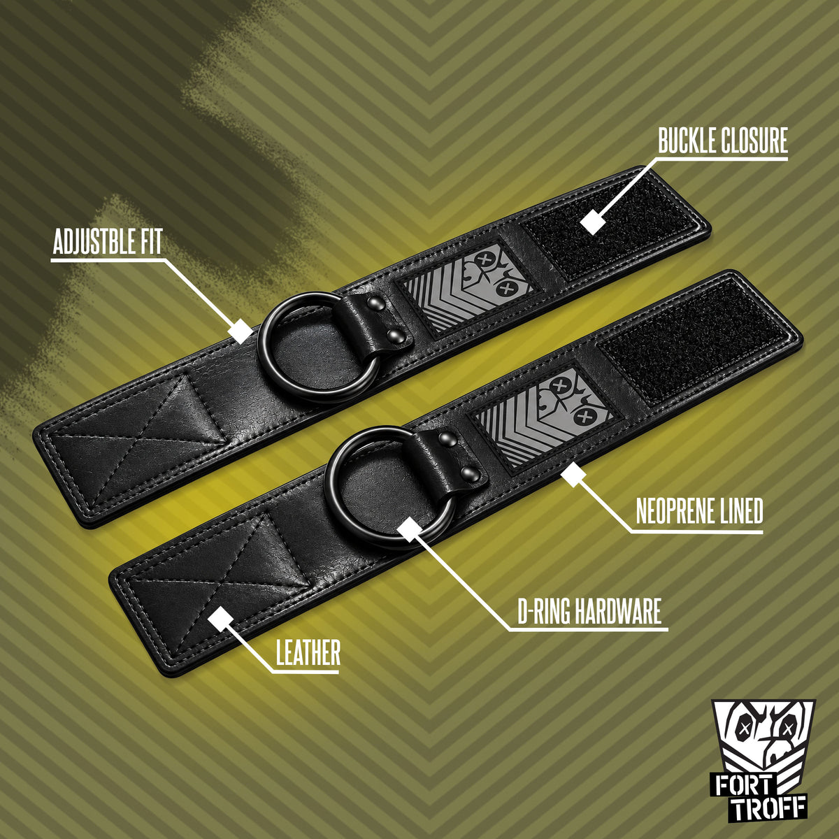 Neo Ankle Restraints, Neoprene Velcro Bondage Ankle Cuffs