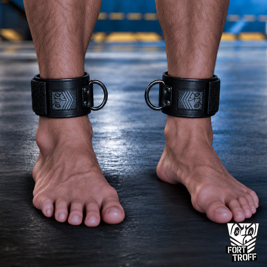 Fort Troff Neo Ankle Restraints, Neoprene Velcro Bondage Ankle Cuffs. Spread his legs on the bed and keep them there