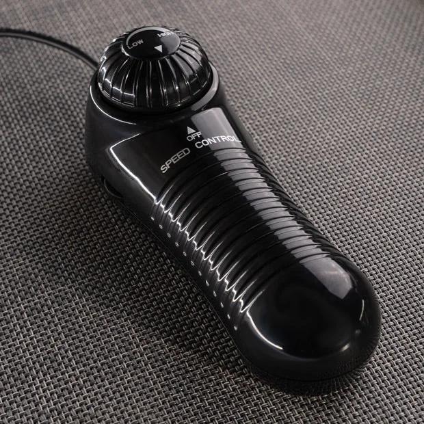 Grunt fuck machine black speed control dial with ribbed grip, close-up, Fort Troff gay gear at Boyzshop