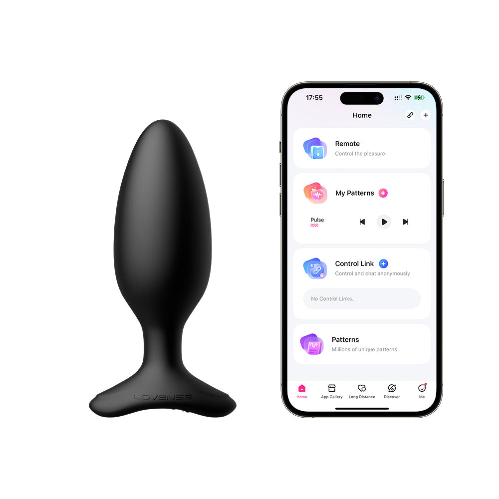 Lovense Hush 2 gay butt plug 1.75 inch Bluetooth app control prostate vibration
