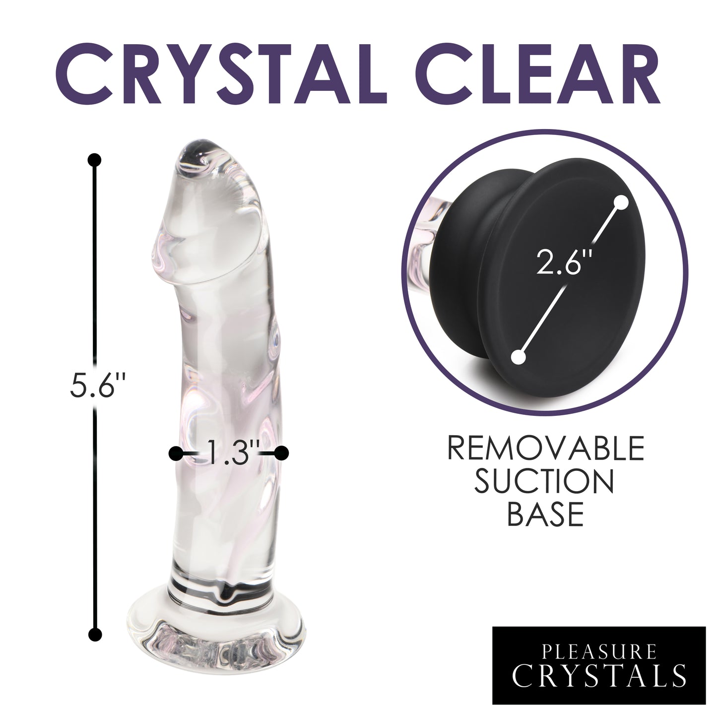 Glass Dildo with Silicone Base