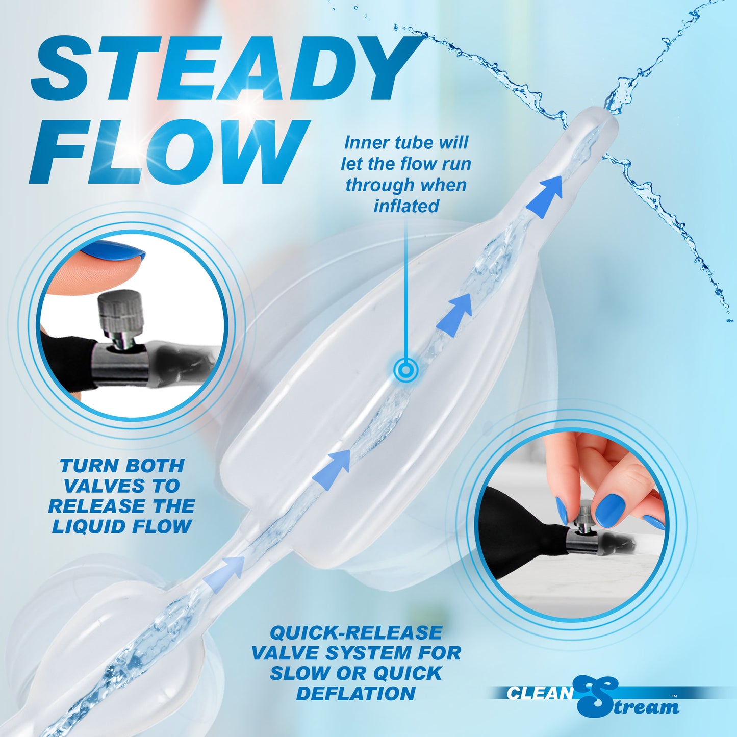 The CleanStream Double Balloon Enema Nozzle