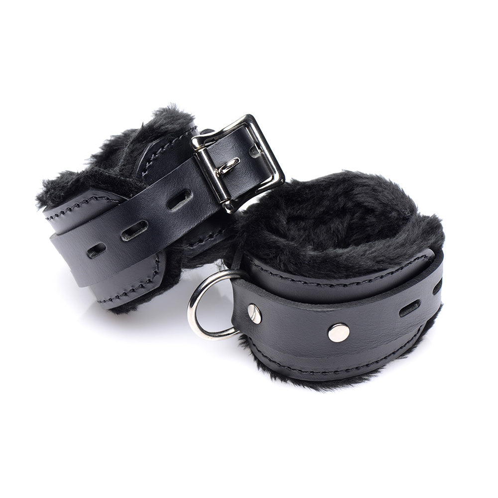 Strict Leather Premium Fur Lined Locking Cuffs