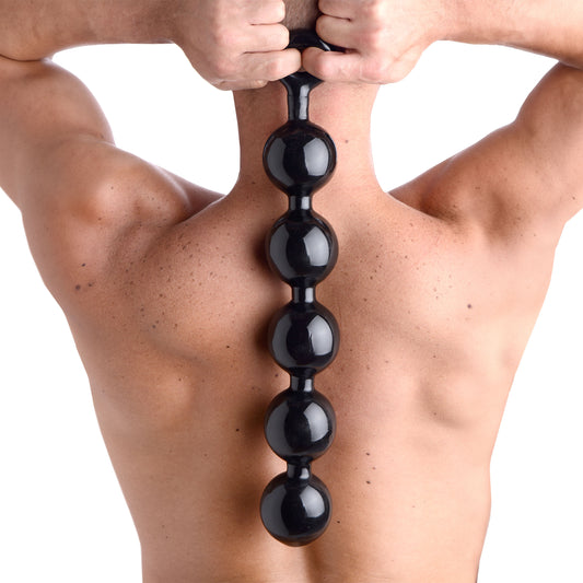 Master Series The Black Baller Anal Beads. Five huge balls to pop in and out of your ass