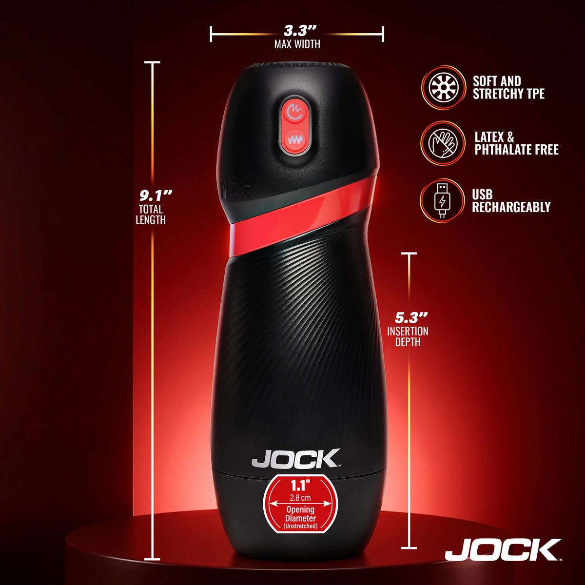 Rechargeable Advanced Blast masturbator with splash proof shell