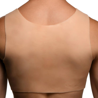 Master Series Perky Pair D Cup Wearable Silicone Breasts - Perky and Well Supported: These boobs are pointing forward with erect nipples