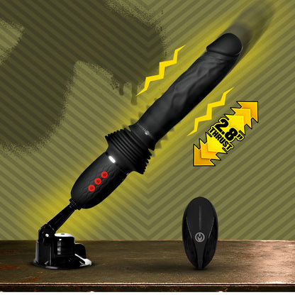 The Ultimate Power Pounder | Vibrating & Thrusting Silicone Dildo w/ Remote