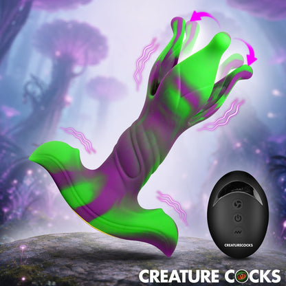 Alien Bloom expanding silicone anal plug closed and ready