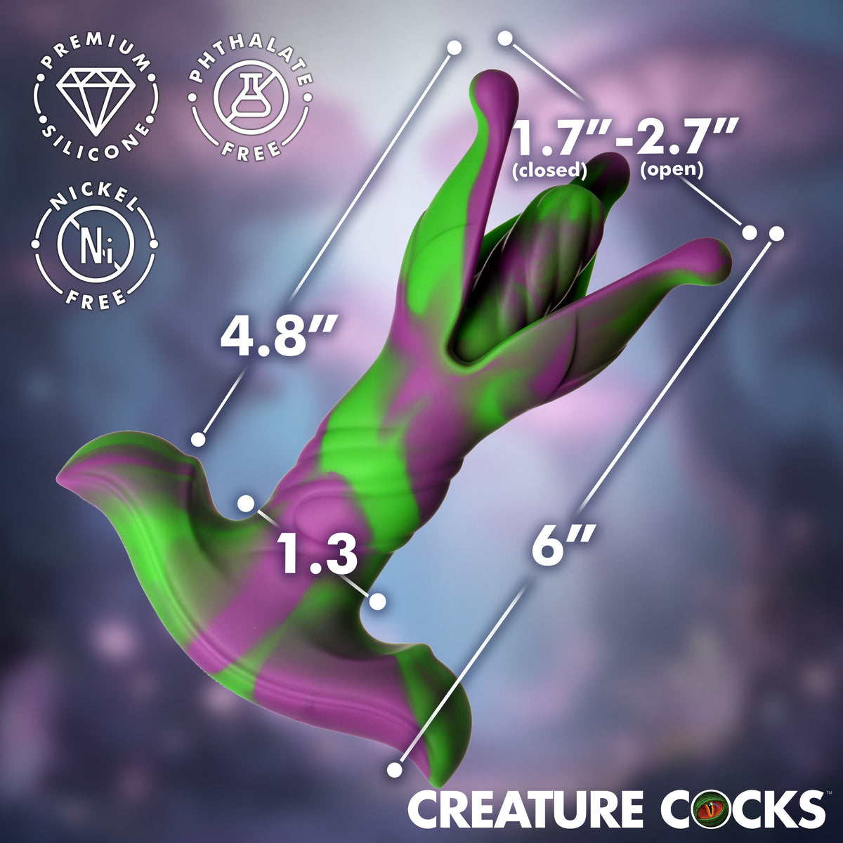 Size and expansion range of the Alien Bloom expanding plug