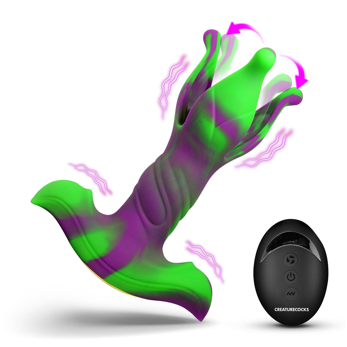 Wireless remote controlling the Alien Bloom expanding anal plug