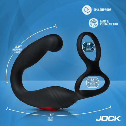 Size chart for the AXIS prostate vibrator with cock ring