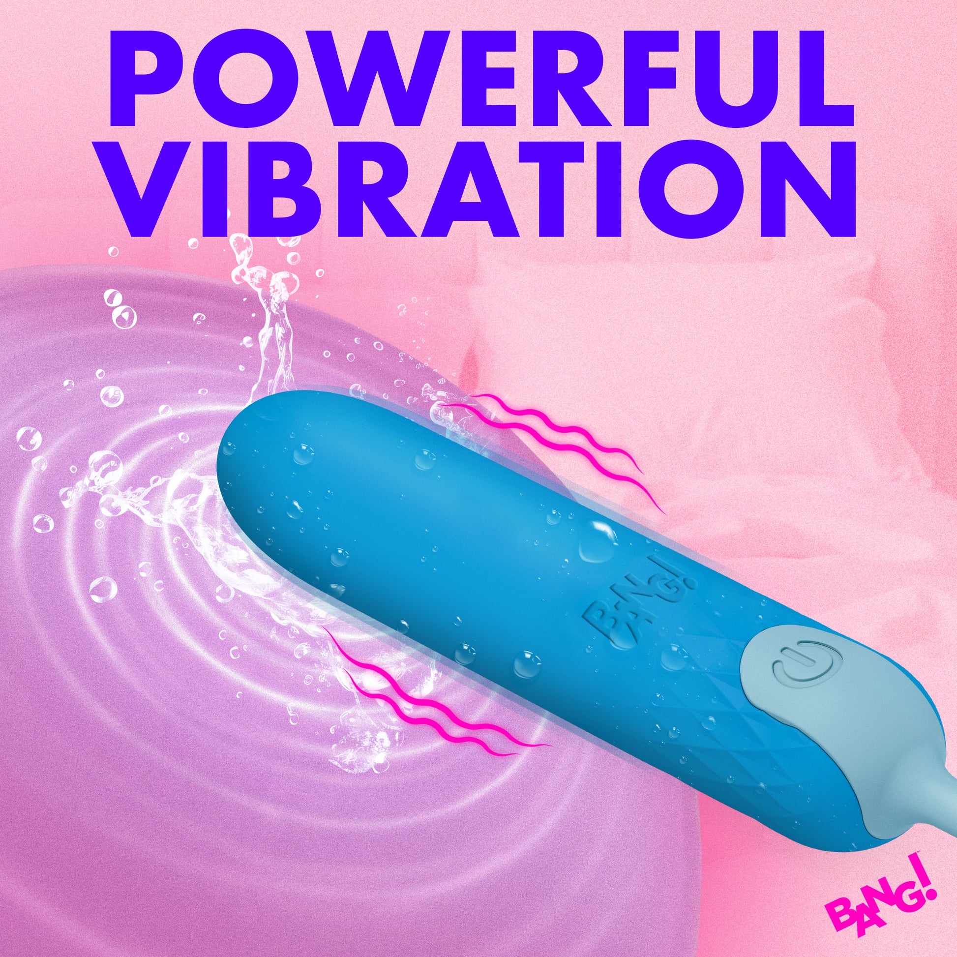 Bang bullet vibrator waterproof phthalate-free silicone prostate perineum play blue
