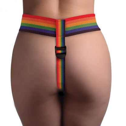 Rainbow Strap-On Harness back strap view