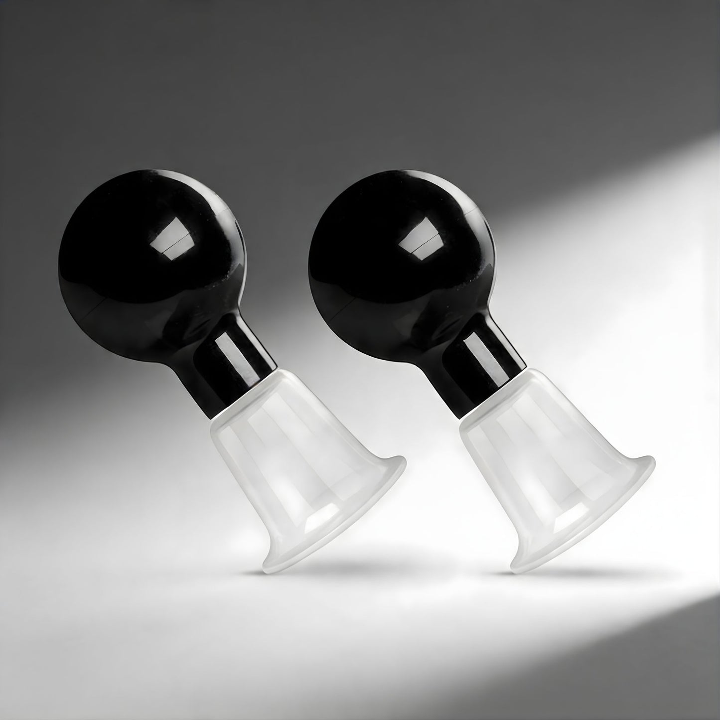 clear nipple pump set with bulb style suction cups for nipple stimulation and enlargement