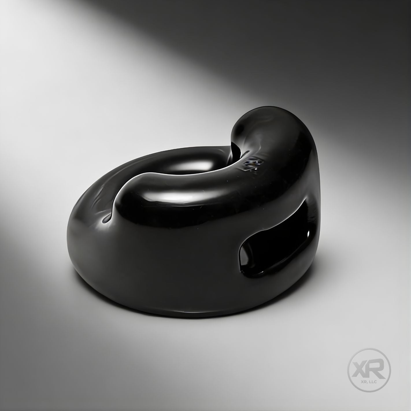 black cock holster cock and ball ring for gay men designed to secure shaft and balls while enhancing firmness and control
