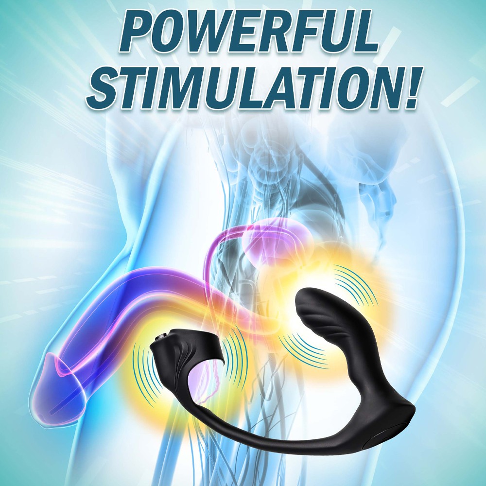 7X Silicone Prostate Plug with Ball Stretcher and Remote