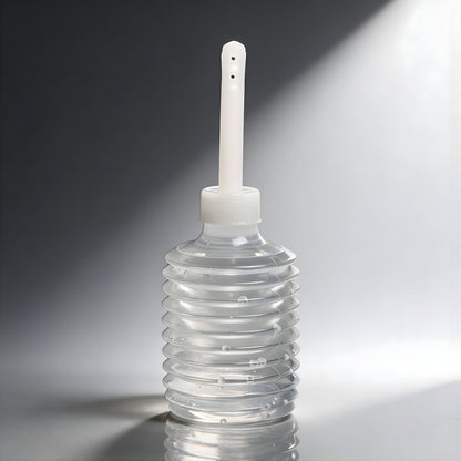 disposable enema bulb with nozzle clear flexible one time use anal douche for gay men