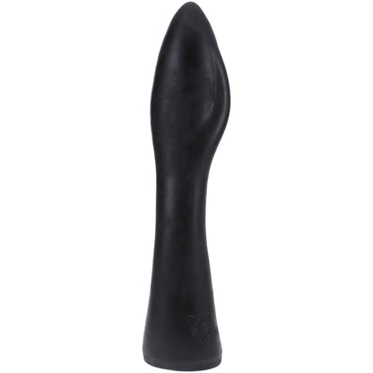 FFister Black cushioned fisting sleeve in jet black TPE, side view, Fort Troff