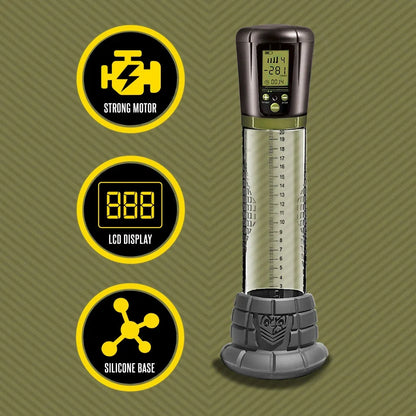 Digital penis pump with LCD pressure display, product photo 3. Fort Troff.