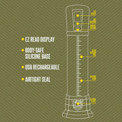 Digital penis pump with LCD pressure display, product photo 4. Fort Troff.