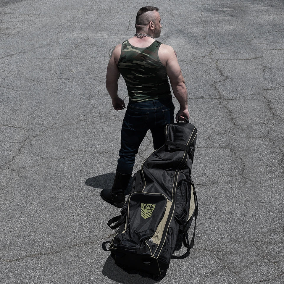Rolling travel bag for sex sling frames, airport friendly, product photo 7. Fort Troff.