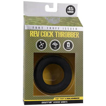 Rev Cock Throbber Regular 45 mm in Fort Troff x Doc Johnson retail box, front view