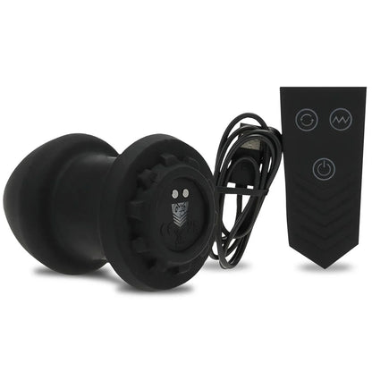 Robo Rimmer plug on its side with wireless remote and USB charging cable, Fort Troff