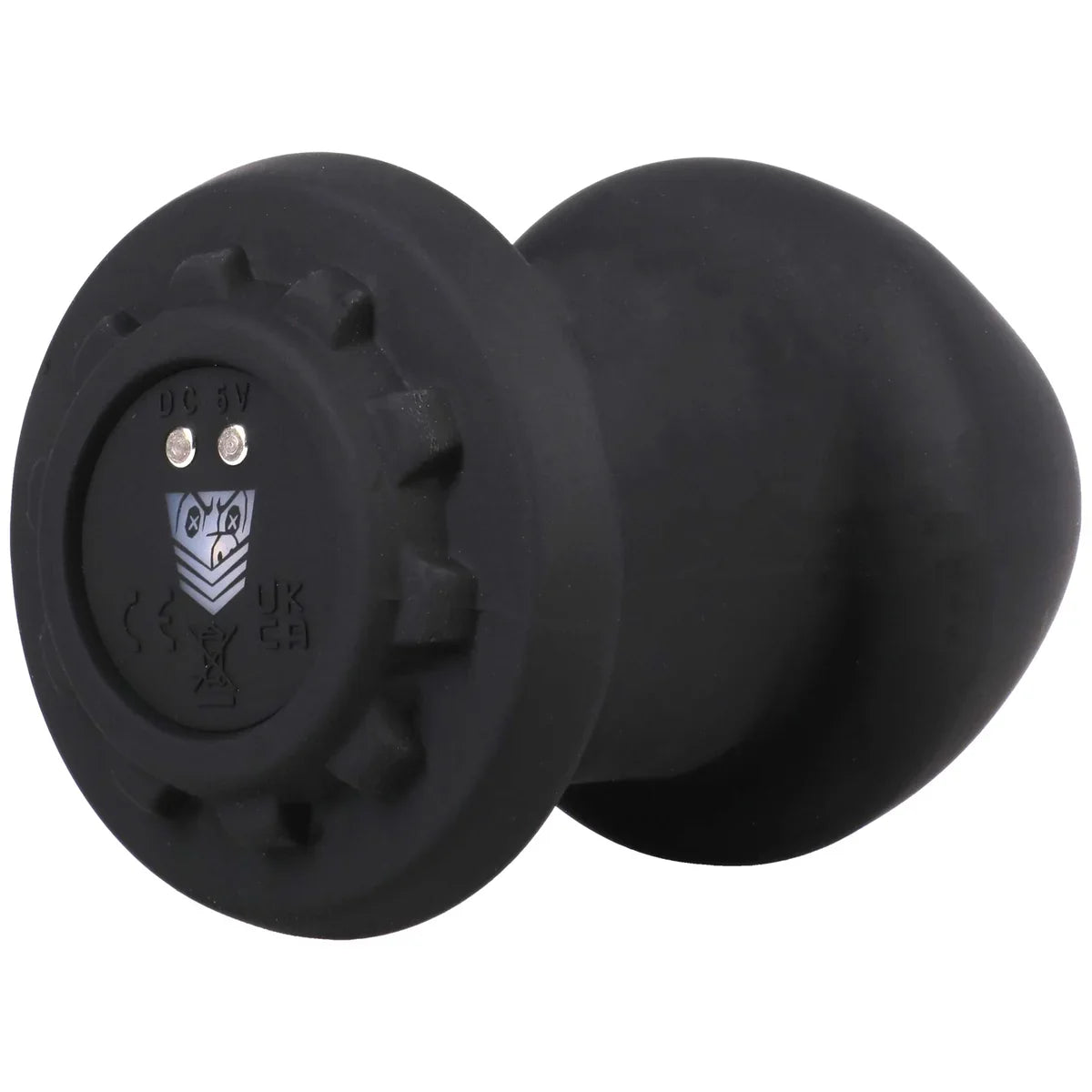 Robo Rimmer plug base close-up with charging pins and rotating bead gear, Fort Troff