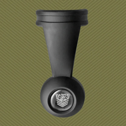 Swing N Hang ball stretcher back view with the shield engraved steel ball, Fort Troff gay gear at Boyzshop