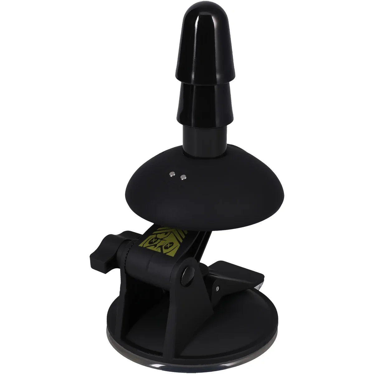 Ass Wrecker Pro vibrating mount angled view with charging pins on the dome, Fort Troff gay gear at Boyzshop