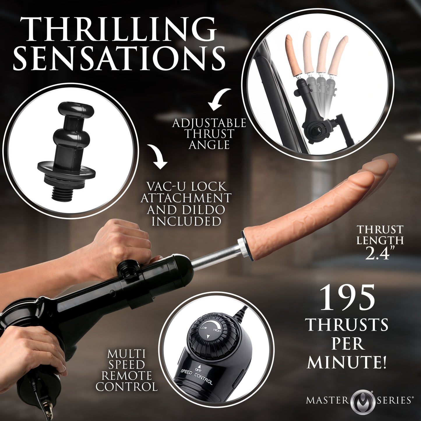 Adjustable BDSM cross with thrust machine for gay bottom restraint play