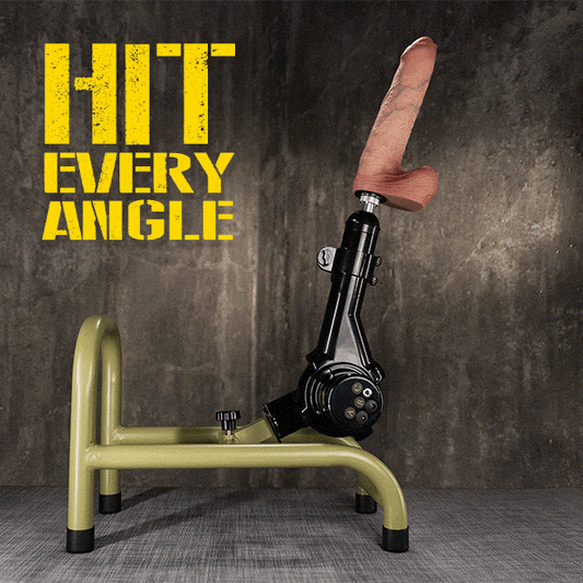 Grunt fuck machine with a realistic dildo mounted, hit every angle graphic, concrete wall, Fort Troff gay gear at Boyzshop