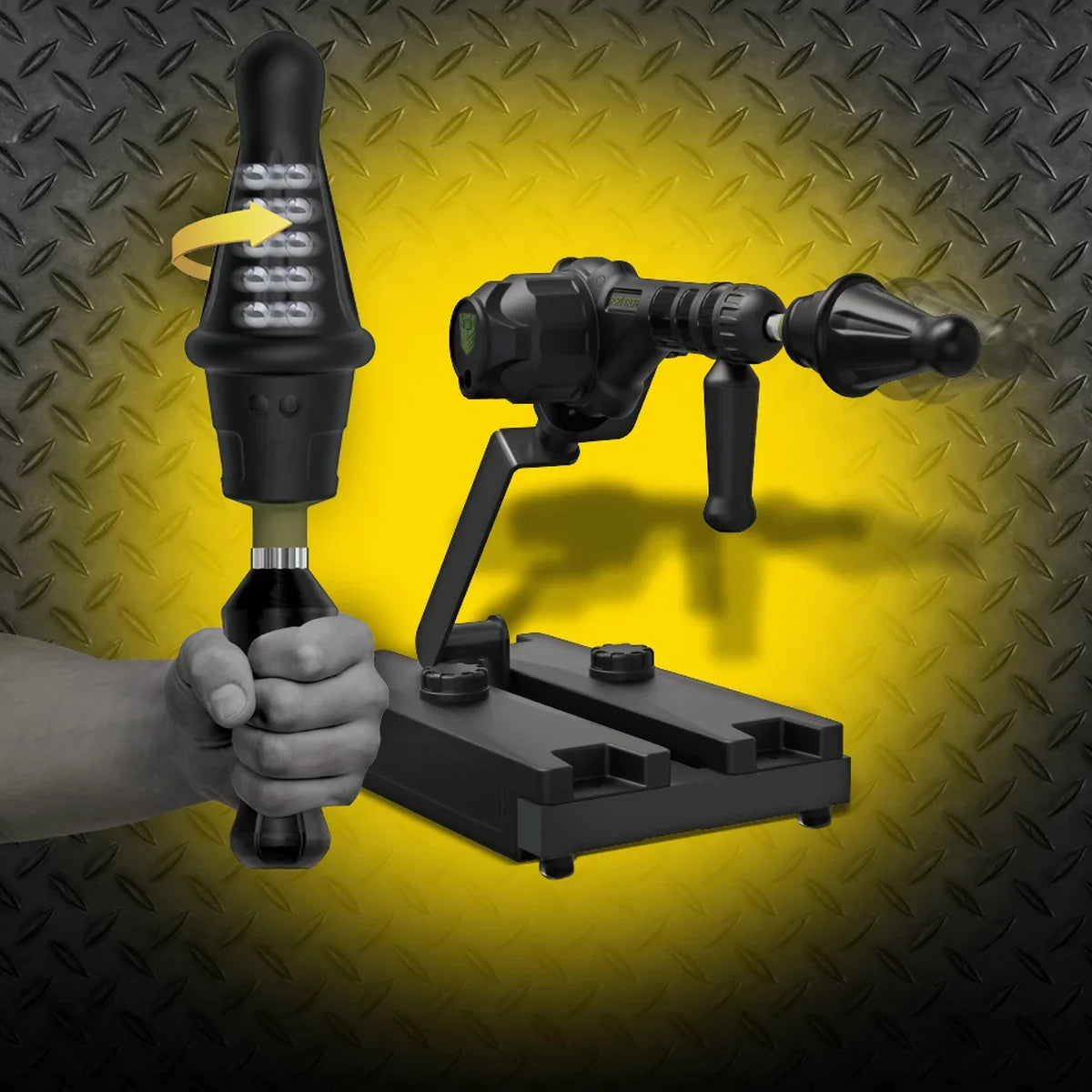 Gunner System 3-in-1 Fucking Machine with Remote, 2 Tools