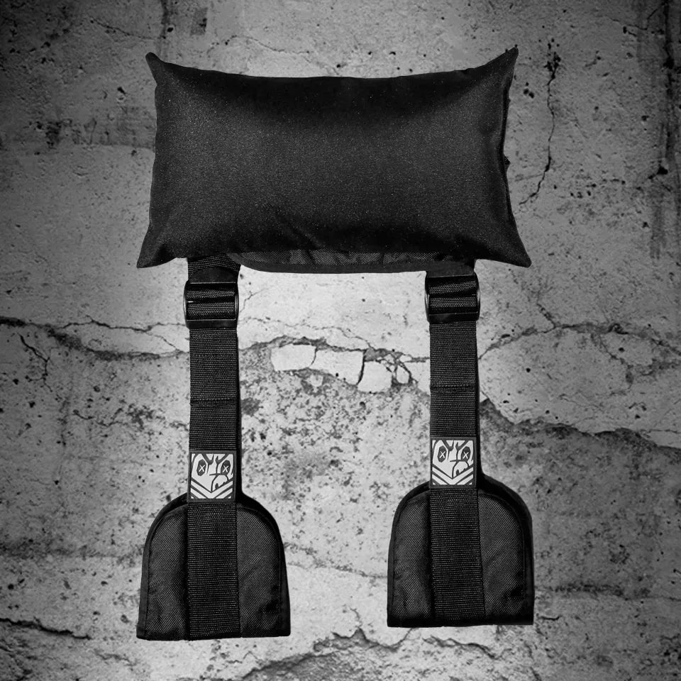Porta Plow portable sex sling with neck pillow plus 2 padded leg stirrups, Fort Troff gay gear at Boyzshop
