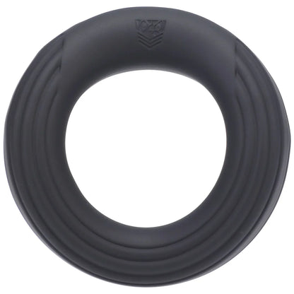 Rev Cock Throbber vibrating cock ring front view with the embossed shield, Fort Troff gay gear at Boyzshop