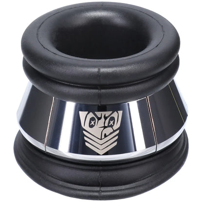 Full Metal Jacket magnetic ball stretcher from above showing the silicone sleeve opening, Fort Troff gay gear at Boyzshop