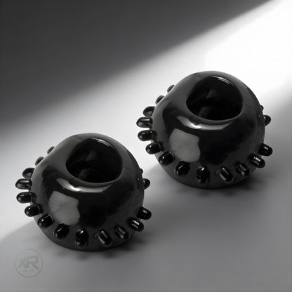 gummy cock rings two pack for gay men featuring flexible design with textured nubs for added stimulation
