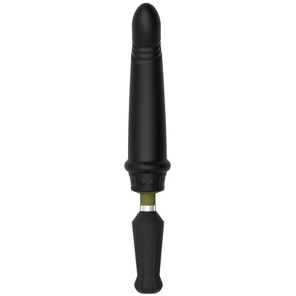 Gunner System thrusting dildo attachment with olive collar and grip handle