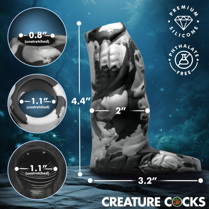 Size dimensions of the Night Prowler girth enhancer sleeve