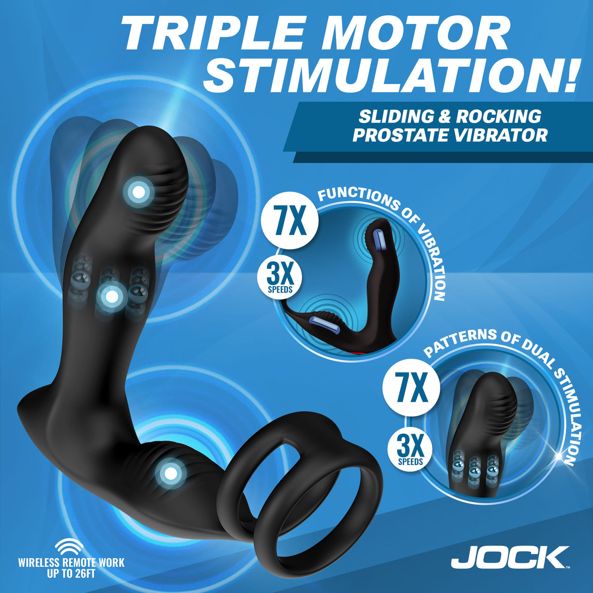 Come-hither curved prostate tip on the Jock P-Drive