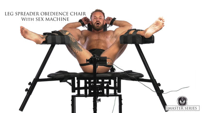 Leg Spreader Obedience Chair with Sex Machine