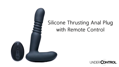 Silicone Thrusting Anal Plug With Remote Control